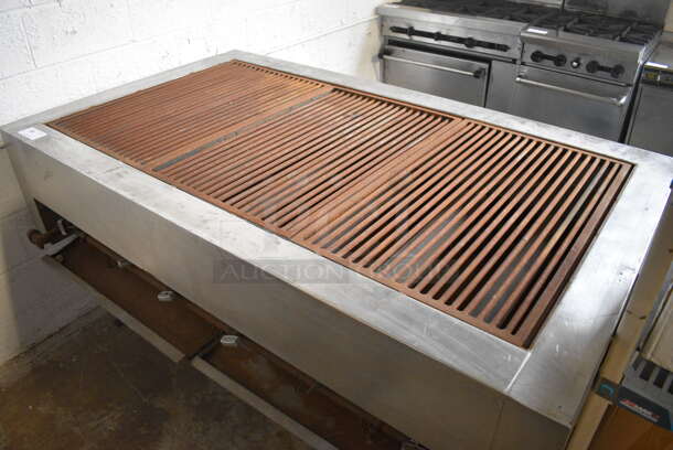 Stainless Steel Commercial Natural Gas Powered Charbroiler Grill on Metal Legs. 71x42x37.5 - Image 2 of 6