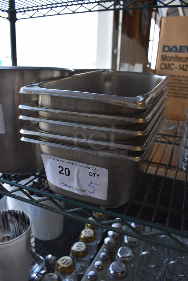 5 Stainless Steel 1/3 Size Drop In Bins. 1/3x4. 5 Times Your Bid! - Image 2 of 3