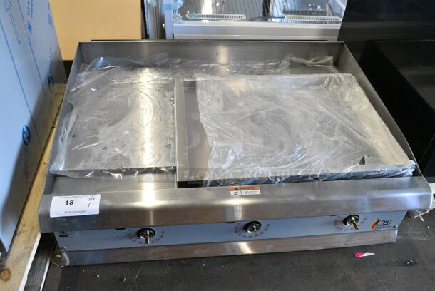 BRAND NEW SCRATCH AND DENT! Cooking Performance Group CPG 351GTCPG36NL Natural Gas Countertop Griddle with Flame Failure Protection and Thermostatic Controls - 90,000 BTU - Image 2 of 7