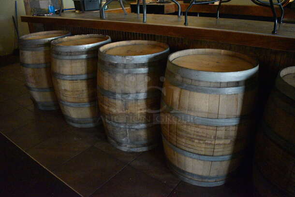 8 Wooden Barrels. BUYER MUST REMOVE. 26x26x35. 8 Times Your Bid! (Susquehanna Ale House) - Image 4 of 4