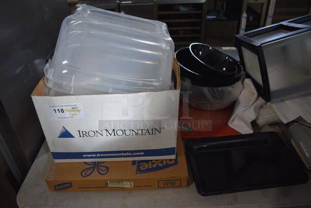 ALL ONE MONEY! Tabletop Lot of Various Items Including Plastic Bins and White Bins! - Image 2 of 6