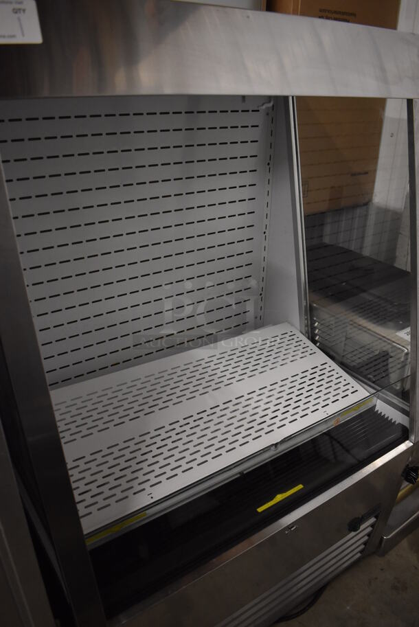 Stainless Steel Commercial Floor Style Open Grab N Go Merchandiser. 36x30x58. Tested and Powers On But Does Not Get Cold - Image 3 of 5