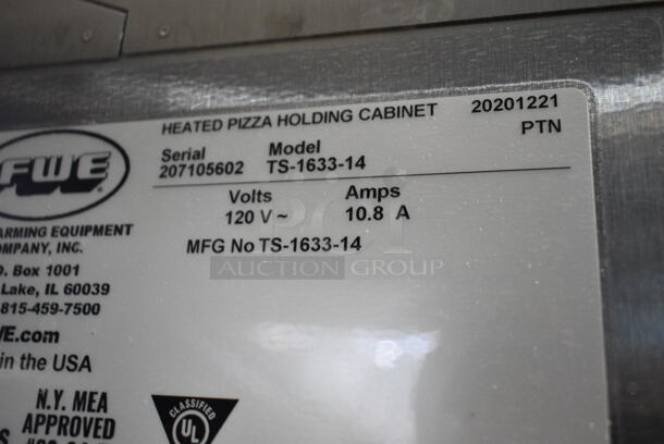 BRAND NEW! FWE TS-1633-14 Stainless Steel Commercial Heated Holding Cabinet on Commercial Casters. 120 Volts, 1 Phase. Tested and Working! - Image 5 of 5