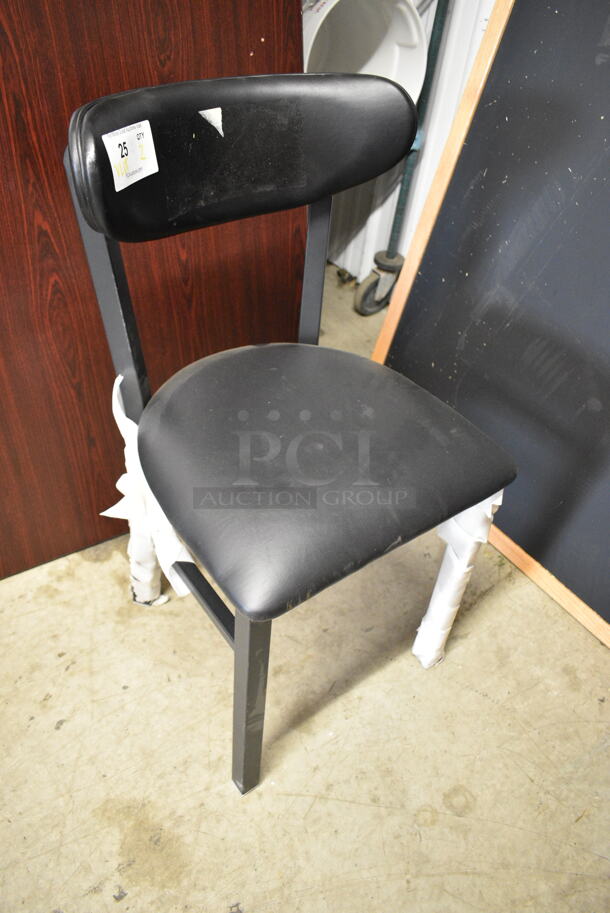 ALL ONE MONEY! Lot of 2 BRAND NEW SCRATCH AND DENT! Items; Wood Pattern Tabletop and Black Metal Dining Height Chair.  - Image 3 of 5