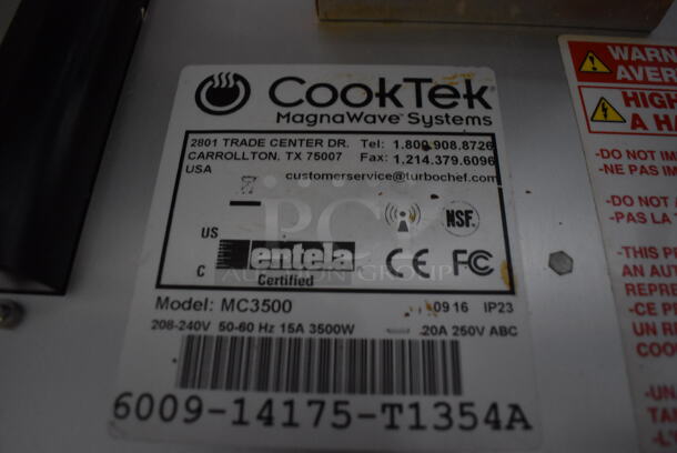 2016 CookTek MC3500 Stainless Steel Commercial Countertop Electric Powered Single Burner Induction Range. 208-240 Volts, 1 Phase. 14x17x5 - Image 5 of 5