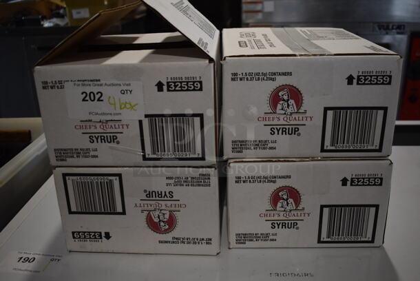 4 Boxes of Chef's Quality Syrup Packets. 4 Times Your Bid! - Image 1 of 3