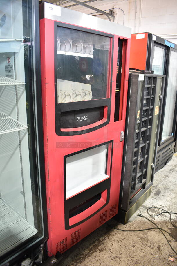 Gaines VM-750 Metal Commercial Vending Machine. Does Not Have Key. 110-120 Volts, 1 Phase. Tested and Working! - Image 1 of 6