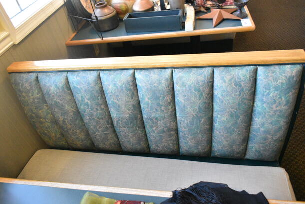 10 Green and Tan Booth Seats; Singles and Doubles. Does Not Include Contents or Tables. 10 Times Your Bid! BUYER MUST REMOVE: Bring Tools and Manpower Needed To Remove This Item. (booth room)  - Image 4 of 8