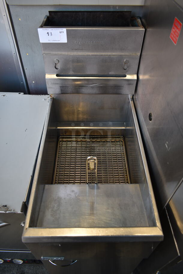 2014 Pitco Frialator 40D Stainless Steel Commercial Floor Style Natural Gas Powered Deep Fat Fryer on Commercial Casters. 115,000 BTU.  - Image 3 of 9
