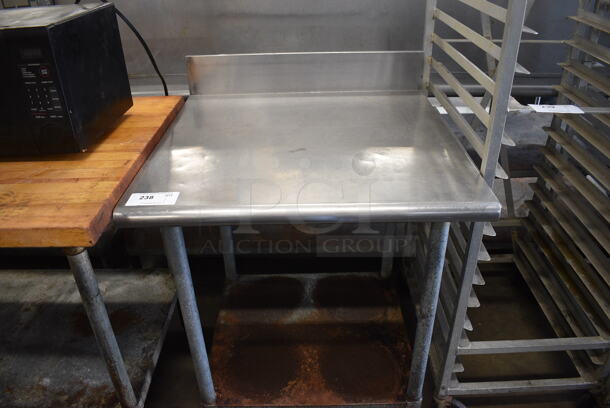 Stainless Steel Commercial Table w/ Back Splash. 30x30x40