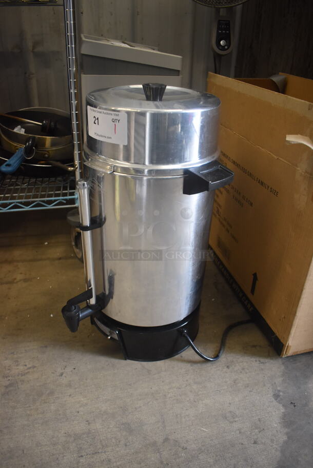 West Bend Stainless Steel Countertop Coffee Perculating Urn and Dispenser 120 Volt 1 Phase. Tested and Working!  - Image 3 of 7