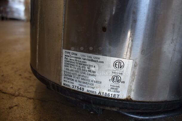Proctor Silex Model GR04 Chrome Finish Countertop Rice Cooker. 120 Volts, 1 Phase. 15x15x11 - Image 4 of 5