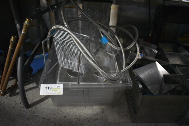 ALL ONE MONEY! Under Table Lot of Various Items Including Metal Bins and Water Filters! - Image 3 of 7