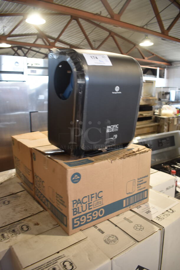 2 BRAND NEW! Pacific Blue Black Poly Wall Mount Paper Towel Dispensers. 2 Times Your Bid! - Image 2 of 5