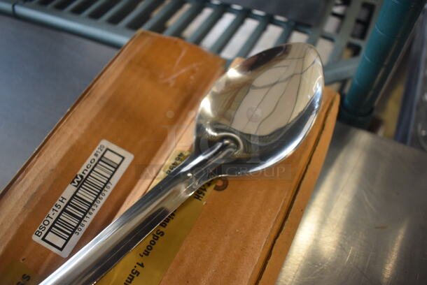 2 Boxes of 12 BRAND NEW! Winco BSOT-15H Serving Spoons. 15". 2 Times Your Bid! - Image 2 of 4