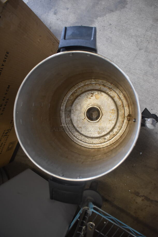 West Bend Stainless Steel Countertop Coffee Perculating Urn and Dispenser 120 Volt 1 Phase. Tested and Working!  - Image 5 of 7