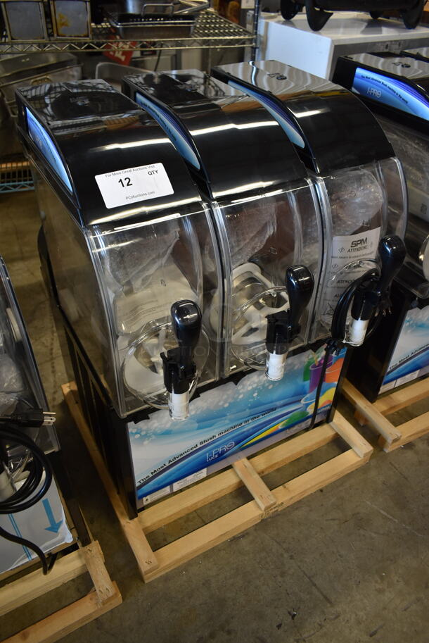 BRAND NEW! 2021 SPM I-PRO 3 E L Stainless Steel Commercial Countertop 3 Hopper Slushie Machine. 115 Volts, 1 Phase. Stock Pictures Used - Image 2 of 8