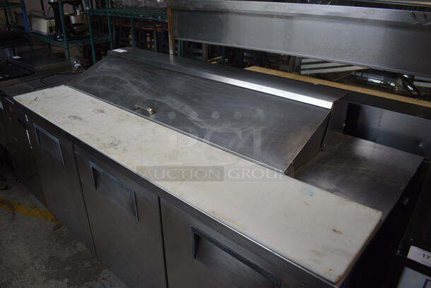 2013 True Model TSSU-72-16 Stainless Steel Commercial Sandwich Salad Prep Table Bain Marie Mega Top on Commercial Casters. 115 Volts, 1 Phase. 72x30x43. Tested and Working! - Image 3 of 9