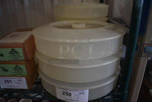 ALL ONE MONEY! Lot of 7 Poly Bins w/ Lids. 13x13x3