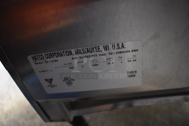 Hatco TQ-20BA Stainless Steel Commercial Countertop Electric Powered Toast Qwik Bagel Bun Toaster Conveyor Oven. 208 Volts, 1 Phase. 14x22x18 - Image 4 of 5