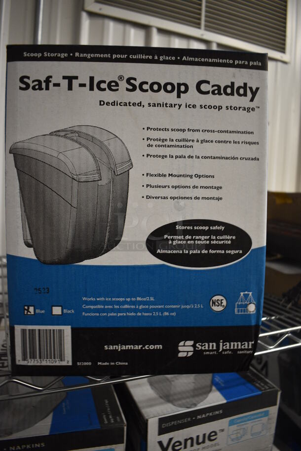 4 BRAND NEW IN BOX! San Jamar Saf-T-ice Poly Scoop Caddy. 4 Times Your Bid!