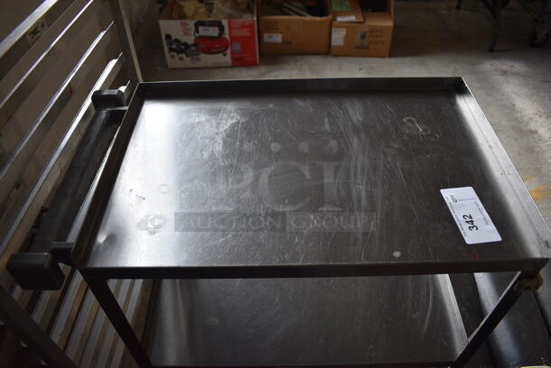 Stainless Steel Commercial 3 Tier Cart w/ Push Handle on Commercial Casters. 28x16x32 - Image 4 of 4