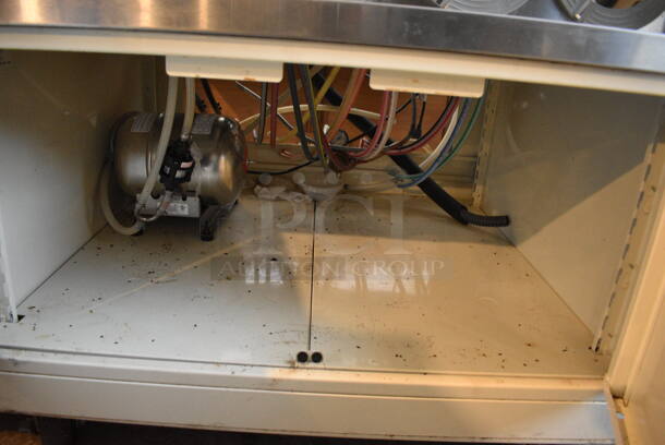 2017 Lancer Model FS30 Stainless Steel Commercial Countertop 16 Flavor Carbonated Beverage Machine on Stainless Steel Soda Station w/ 5 Cup Dispensers and 2 Doors. 115 Volts, 1 Phase. 36x43x75 - Image 6 of 8