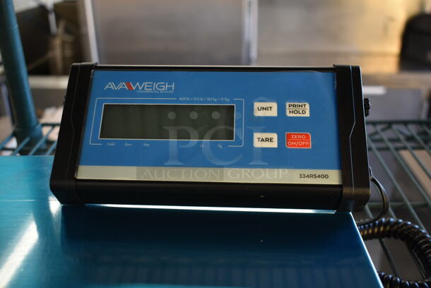 BRAND NEW SCRATCH AND DENT! AvaWeigh 334RS400 Stainless Steel Commercial Countertop Food Portioning Scale. Cannot Test Due To Missing Power Cord - Image 3 of 5