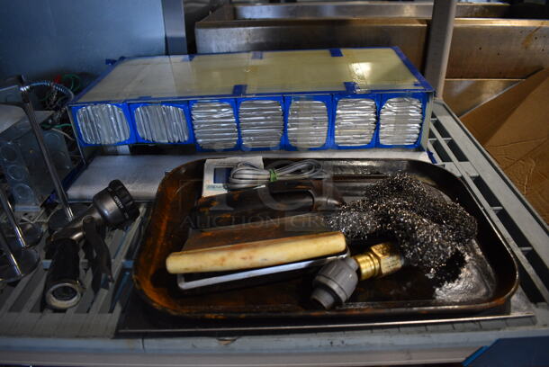 ALL ONE MONEY! Tier Lot of Various Items Including Table Number Holders, Metal Bin and Pieces - Image 3 of 5