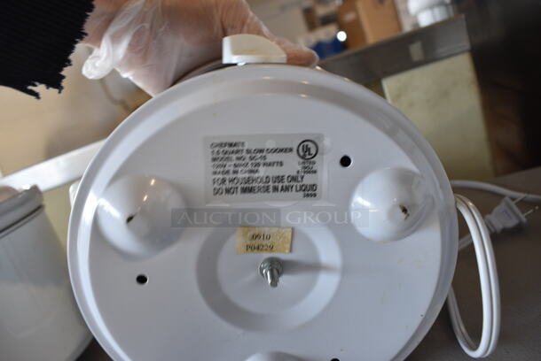 Chefmate Model SC-15 Metal Countertop Slow Cooker. 120 Volts, 1 Phase. 9.5x8x8. Tested and Working! - Image 4 of 4