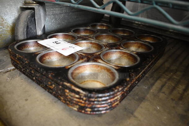 6 Metal 12 Cup Muffin Baking Pans. 10.5x14x1.5. 6 Times Your Bid! - Image 2 of 3