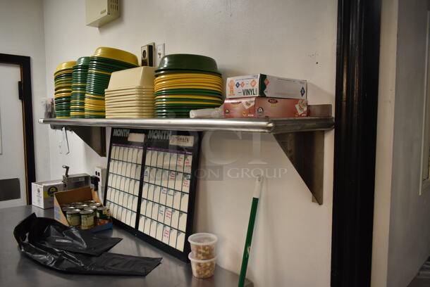 Stainless Steel Commercial Wall Mount Shelf. Does Not Include Contents. BUYER MUST REMOVE. (kitchen #2) - Image 2 of 4