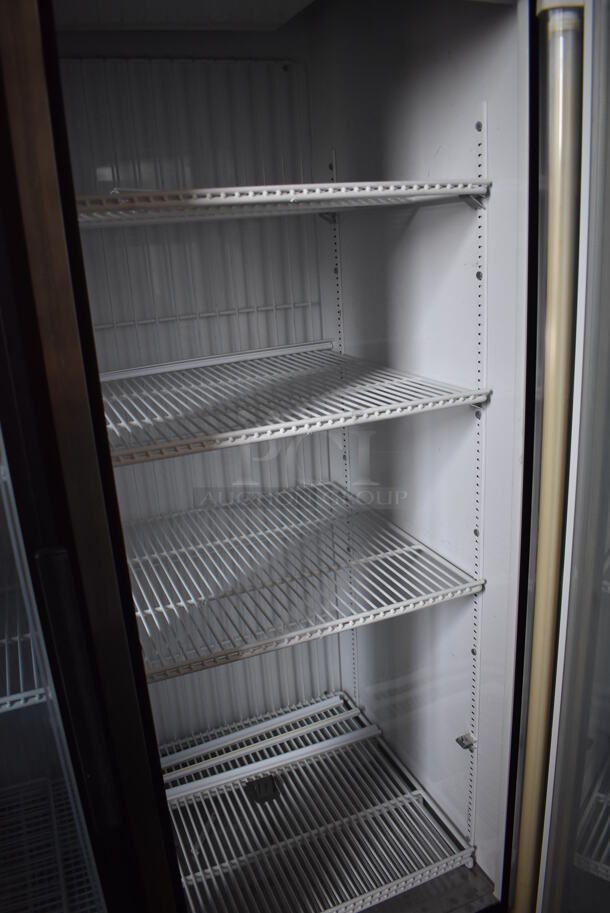 True GDM-43F Metal Commercial 2 Door Reach In Freezer Merchandiser w/ Poly Coated Racks and Sliding Doors on Commercial Casters. 115/208-230 Volts, 1 Phase - Image 5 of 5