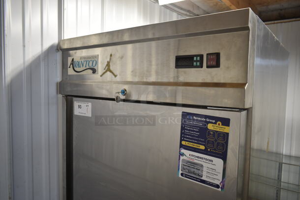 Avantco 178SS1FHC Stainless Steel Commercial Single Door Reach In Freezer on Commercial Casters. 115 Volts, 1 Phase. Tested and Working! - Image 2 of 7