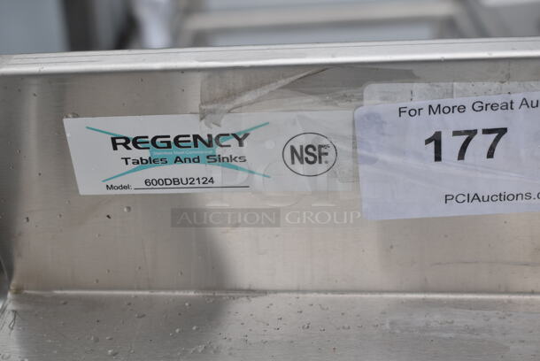 BRAND NEW SCRATCH AND DENT! Regency 600DBU2124 Stainless Steel Underbar Drainboard - 24" x 21" - Image 6 of 6