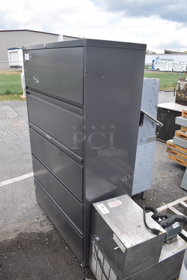 Gray Metal 5 Drawer Filing Cabinet. - Image 3 of 11