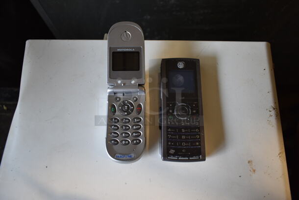 2 Cell Phones; Motorola Flip Phone and Motorola Brick Phone. 2 Times Your Bid!