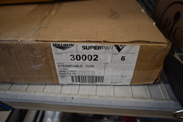 ALL ONE MONEY! Tier Lot of Various Items Including 12 12418716 American Metalcraft 18716 16" Heavy Duty Expanded Aluminum Pizza Screen, 6 Vollrath 30002 Super Pan V® Full Size 3/4" Deep Anti-Jam Stainless Steel Steam Table / Hotel Pan- 22 Gauge, 24 02000 Oval Plates. - Image 4 of 12