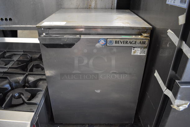 Beverage Air Model UCR20Y-141 Stainless Steel Commercial Undercounter Cooler. 115 Volts, 1 Phase. 20x22x25. Tested and Powers On But Temps at 48 Degrees