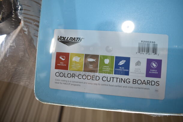 3 BRAND NEW SCRATCH AND DENT! Vollrath 5200230 Color-Coded 20" x 15" x 1/2" Blue Cutting Board. 3 Times Your Bid! - Image 4 of 4