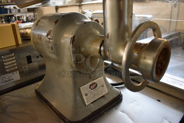 Hobart 4312 Metal Commercial Countertop Meat Grinder. 110 Volts, 1 Phase. 13x24x19. Tested and Does Not Power On - Image 6 of 6