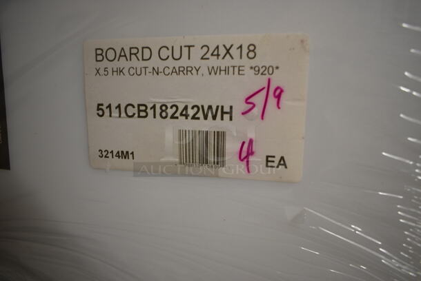 ALL ONE MONEY! Tier Lot of BRAND NEW SCRATCH AND DENT! Various Items Including 4 San Jamar CB182412WH Cut-N-Carry® 24" x 18" x 1/2" White Cutting Board with Hook, 176RNDWH22 White Round Polypropylene Food Storage Container, Poly White Buckets - Image 7 of 12