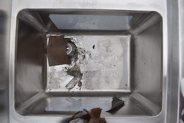 BRAND NEW SCRATCH AND DENT! Regency 600B31014219 3 Bowl Underbar Sink with Two Large Drainboards  - Image 6 of 10