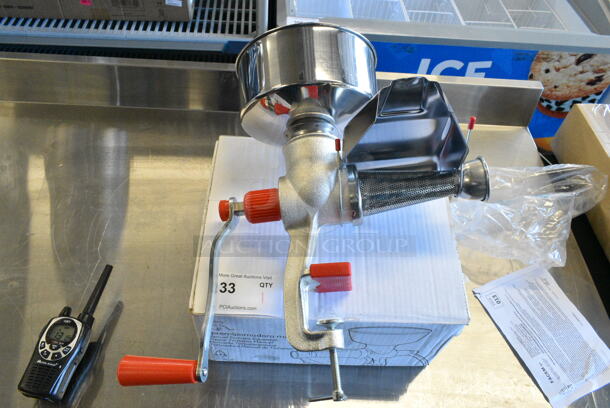 BRAND NEW SCRATCH AND DENT! 43AF10000II Tre Spade Continuous Feed Manual Tomato Mill F10000/II - Image 1 of 2