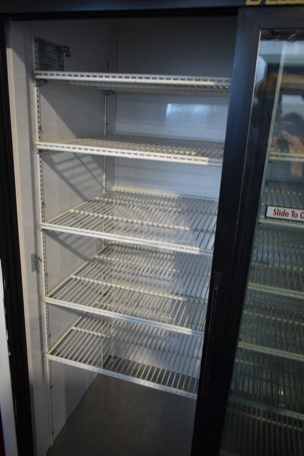 True GDM-41 Metal Commercial 2 Door Reach In Cooler Merchandiser w/ Poly Coated Racks. 115 Volts, 1 Phase. Tested and Powers On But Does Not Get Cold - Image 6 of 9