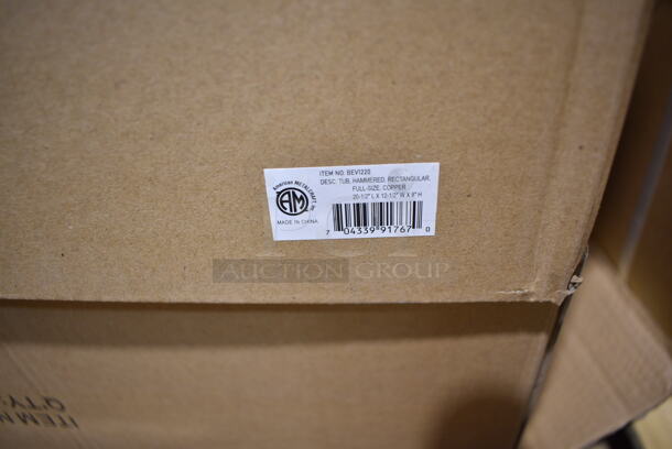 PALLET LOT of 35 BRAND NEW Boxes Including 127RD12BULK Choice 12 oz. Customizable Microwavable Translucent Round Deli Container - 500/Case, 2 Box 394365L Noble Products Powder-Free Disposable Clear Vinyl Gloves for Foodservice - Large - 1000/Case, 2 Box 612FFL1230 Choice Foil Steam Table Pan Lid - Full Size - 50/Case, 500CC20 Choice Clear PET Customizable Plastic Cold Cup - 20 oz. - 600/Case, 2 Box 129MCS24B Choice 24 oz. Black Rectangular Microwavable Heavy Weight Container with Lid 8" x 5 1/4" x 2" - 150/Case, 347SP10WH Visions Florence 10" Square White Plastic Plate - 120/Case, 394EN502M Noble Products Powder-Free Disposable Blue Exam Grade Nitrile 4 Mil Thick Textured Gloves - Medium - 1000/Case, 795PTOKFT2 Choice Kraft Microwavable Folded Paper #2 Take-Out Container 7 3/4" x 5 1/2" x 1 7/8" - 200/Case, 3 Box American Metalcraft BEV1220 Full Size Copper Rectangular Hammered Beverage Tub - 20 1/2" x 12 1/2" x 8", 500L1020W White Hot Paper Cup Travel Lid for 10-24 oz. Standard Cups and 8 oz. Squat Cups, 614501 La Rochere Long Drink Boudoir, 614401 La Rochere Glasses. 35 Times Your Bid! - Image 12 of 12