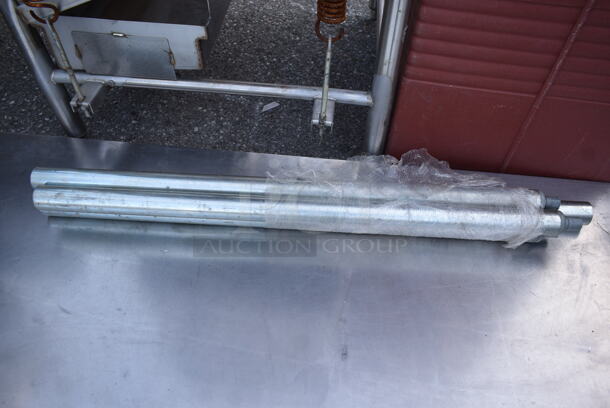 Stainless Steel Tabletop w/ 4 Metal Legs.  - Image 4 of 4