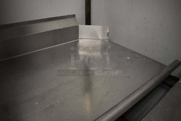 Eagle Stainless Steel Commercial Left Side Clean Side Dishwasher Table w/ Under Shelf and Dish Caddies. 96x30x44.5 BUYER MUST REMOVE. (kitchen)   - Image 6 of 6