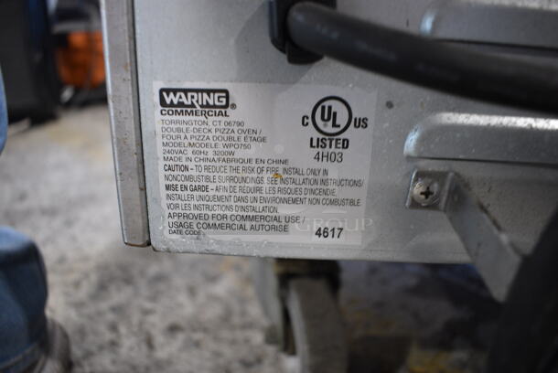 Waring WPO750 Stainless Steel Commercial Countertop Electric Powered Double Deck Oven. 240 Volts. 27x25x22 - Image 8 of 8