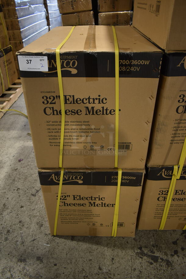 3 BRAND NEW SCRATCH AND DENT! Avantco 177CHSME32M Stainless Steel Commercial Countertop Electric Powered 32" Cheese Melter. 208/240 Volts. Stock Picture Used as Gallery. 3 Times Your Bid! - Image 2 of 8